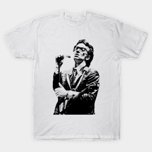 Elvis Costello - 80s Style Black Vintage T-Shirt